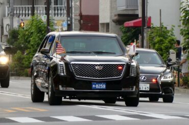 【4K】2019/5/26 トランプ大統領夫妻、大相撲観戦後の車列（本所1丁目交差点～駒形橋東詰交差点）。