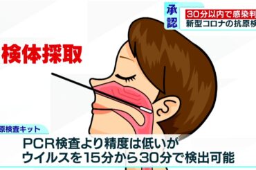 新型コロナ「抗原検査」を承認　30分以内で判定可能に