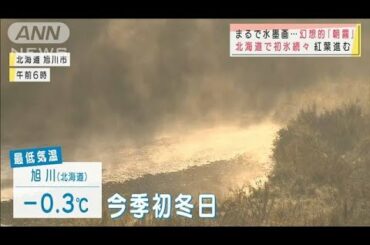 冷え込み強まり北海道で初氷　コロナ禍初の秋に異変(2020年10月21日)