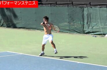 錦織圭のフォアバック振り回し＆スローモーション！