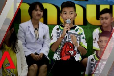 Thai cave rescue: Highlights from the Wild Boars' first public appearance