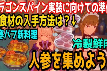 【原神】ドラゴンスパインをスムーズに攻略！新料理量産準備！【ARIA姉妹実況】