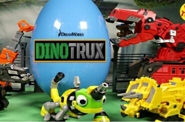 New Giant Dinotrux Surprise Egg Toys Dreamworks Dinosaur Trucks Unboxing Top 10