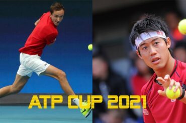 Daniil Medvedev vs Kei Nishikori 錦織 圭 Highlights   ATP Cup 2032021