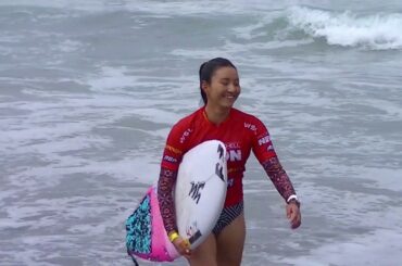 Shino Matsuda Surfing at the Supergirl Pro