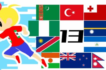 ピタゴラ国旗リレー１３（２０２０年の東京オリンピック開会式入場順を予想） | 学習 | 国旗 | アニメ | イクマン