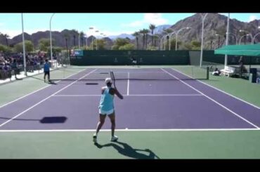 大坂なおみ選手【練習風景】新コーチと打ち合い Naomi Osaka【Hitting practice w/ new coach】2019 Indian Wells