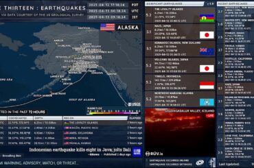 24/7 Earthquake Live Stream - #Naze #Japan #KermadecIslands #NewZealand