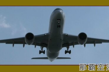 那覇空港 第一滑走路着陸風景 ２月２４日  Naha Airport Okinawa  (瀬長島）