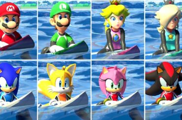 Mario and Sonic at the Tokyo 2020 Olympic Games - Surfing (All Characters)