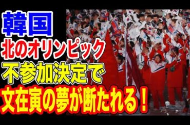 🇰🇷北のオリンピック不参加に文在寅の夢が絶たれる！…【韓国ニュース：韓国の反応】