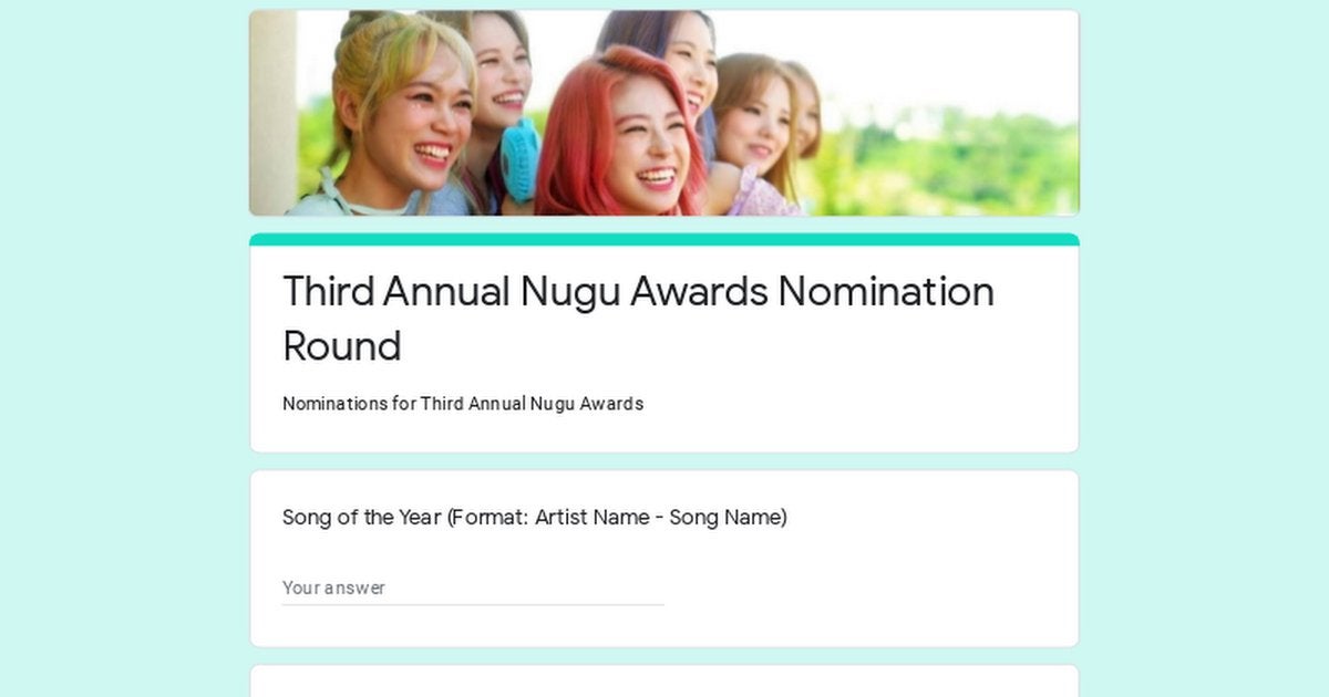 Third Annual Kpop Nugu Awards ***NOMINATION ROUND*** 211211 TKHUNT