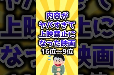 【2ch有益スレ】内容がヤバすぎて上映禁止になった映画16位~9位 #shorts