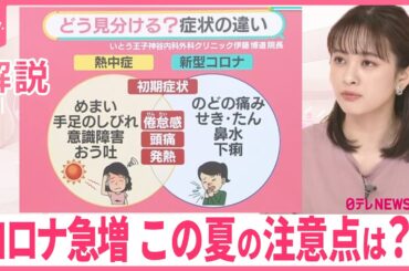 【“医療崩壊”の心配も？】この夏「新型コロナ」が急増、ナゼ？ 「熱中症」と似た初期症状  手足口病も流行【#みんなのギモン】