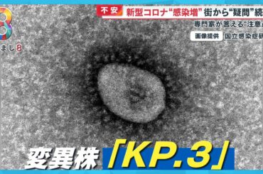 【感染増】“新型コロナ”夏休みも急増中 旅先で陽性に…変異株「KP.３」とは？【めざまし８ニュース】