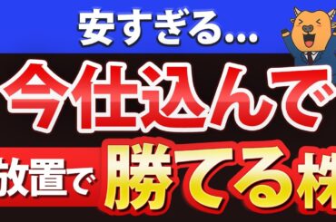 【買って放置】売られ過ぎて激安な優良株