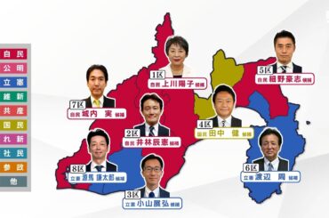 「自民4」「 野党4」 静岡県内8小選挙区の議席分け合う【衆議院議員総選挙2024】