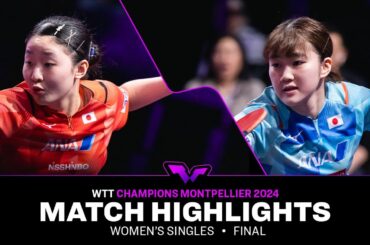 Miwa Harimoto vs Satsuki Odo | WS F | WTT Champions Montpellier 2024